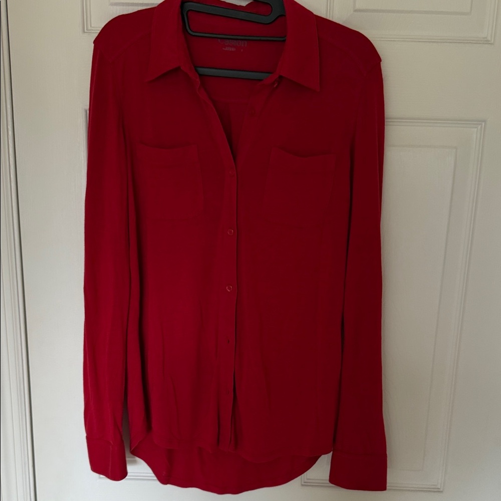 Caslon Vibrant Red Button-Down Shirt
